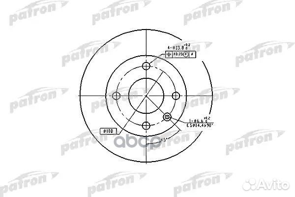 Диск тормозной передн audi: 80 91-94 PBD2598 PA