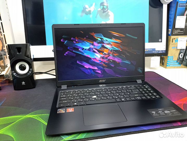 Ноутбук для работы Acer Ryzen 3 3200U/SSD