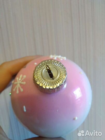 Игрушка на ёлку. Шар с зайцем