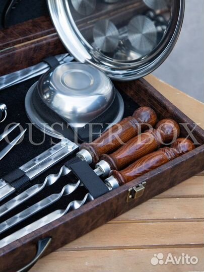 Подарочный набор для шашлыка с шампурами 