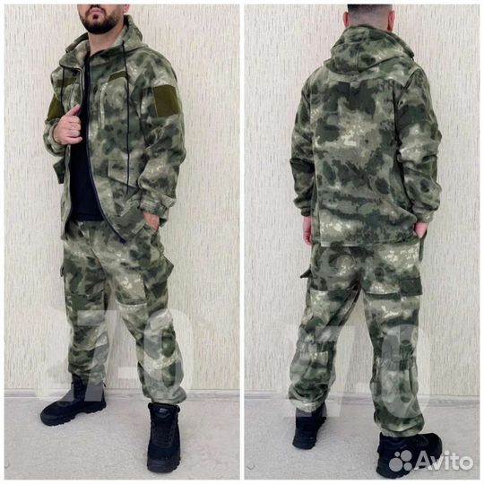 Флисовый демисезонный костюм горка 5 мох