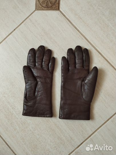 Перчатки женские кожаные