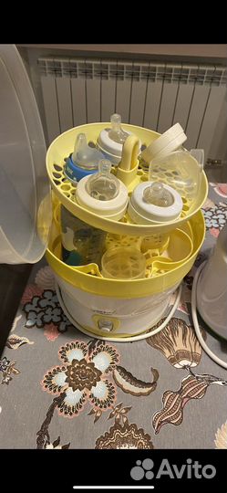 Пароварка блендер philips avent 2в1, стерилизатор