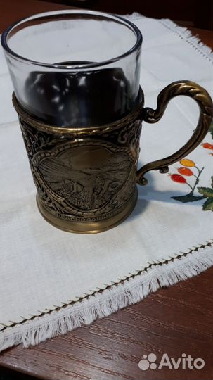 Подстаканник со стаканом