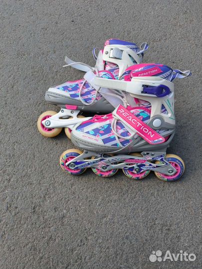 Роликовые коньки детские раздвижные Reaction 31-36