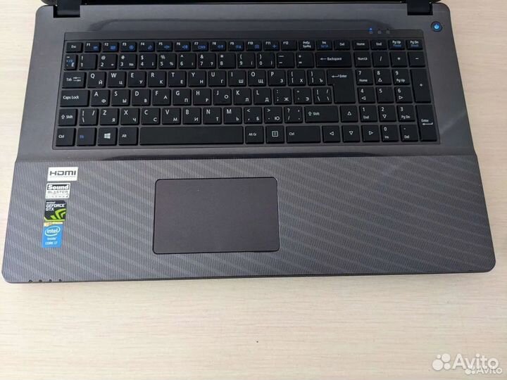 Игровой 17 дюймов GTX 4GB/Core I7/ 256Gb SSD/8 озу