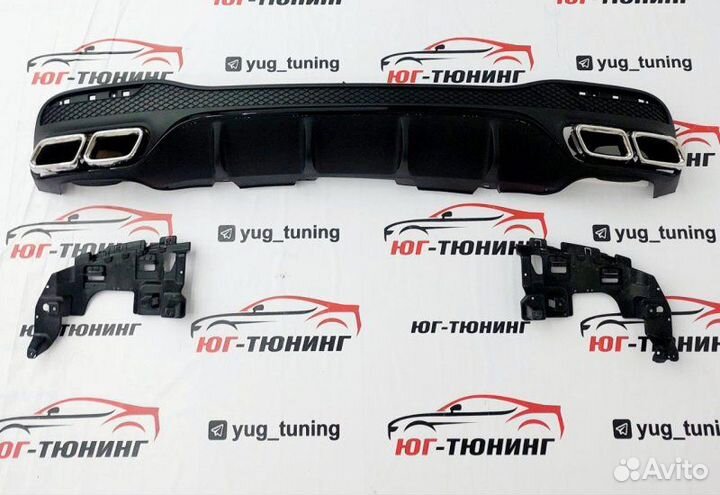 Диффузор GLE-class w166 63 AMG хром насадки