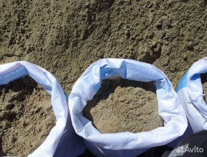 Песок строительный от 20 мешков