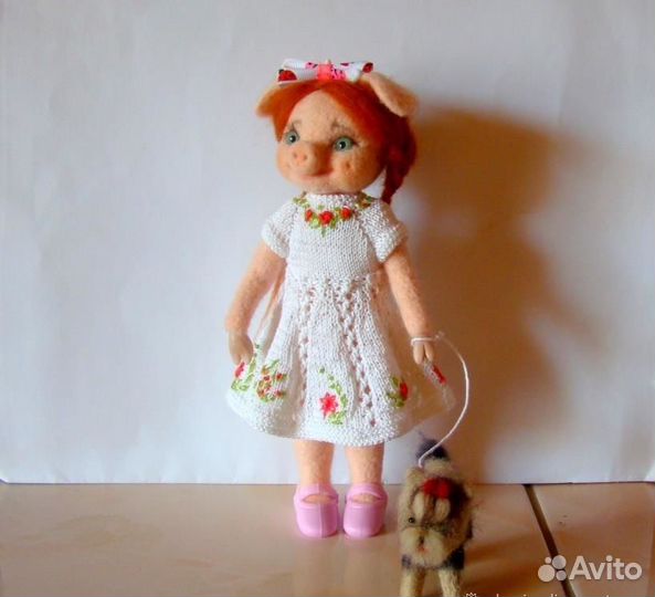 Войлочная игрушка: Свинка Ксюша