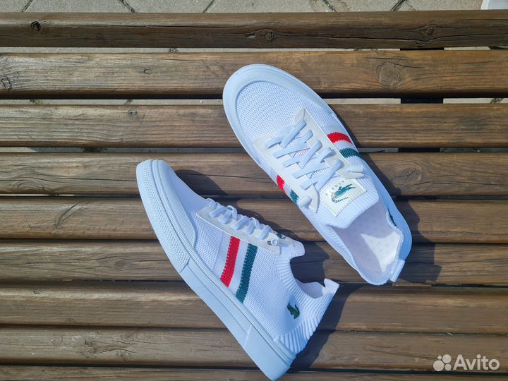 Мужские кеды Lacoste белые