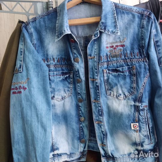 Куртки джинсовая и кожаная мужская 54 56