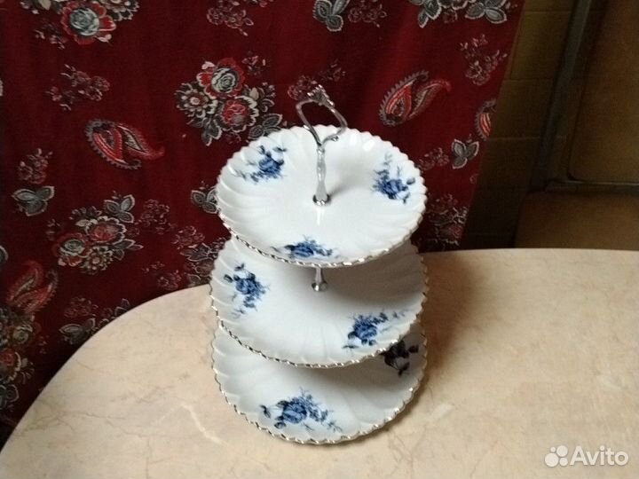 Фруктовница трехъярусная горка ваза для фруктов