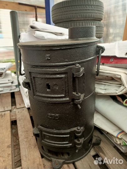 Печь буржуйка чугунная армейская