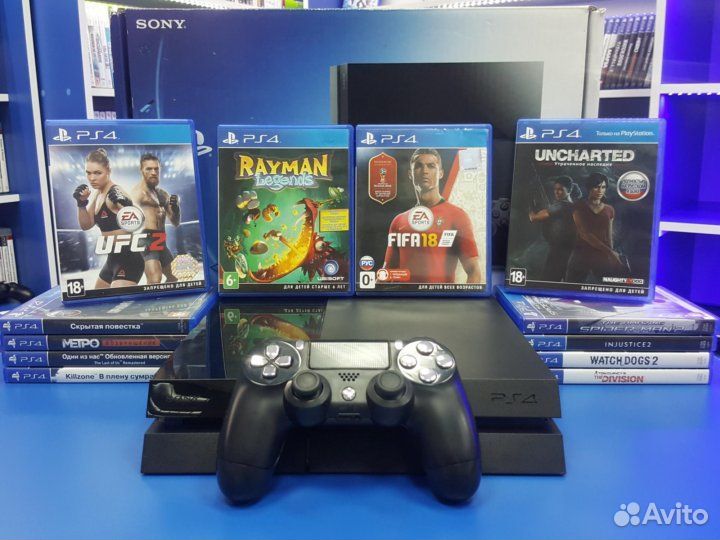 Sony PS4 + 2 джойстика + игры