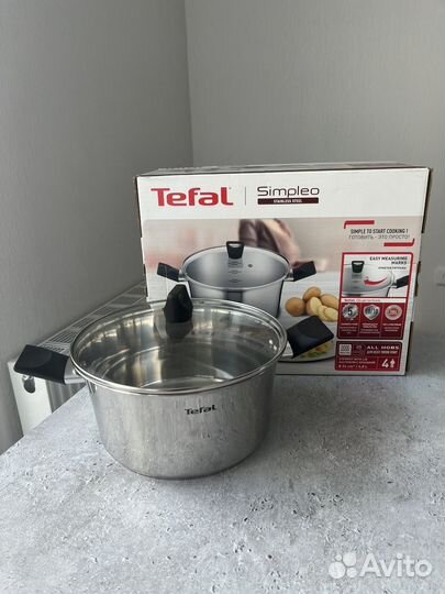Кастрюля tefal новая 4,8л