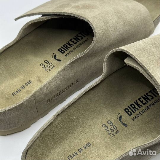 Замшевые шлепанцы Birkenstock Fear Of God мужские