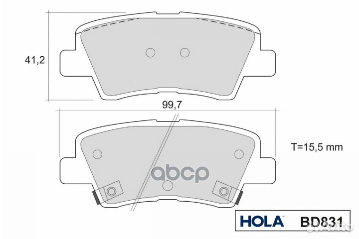 Тормозные колодки дисковые 583021RA30 BD831 hola