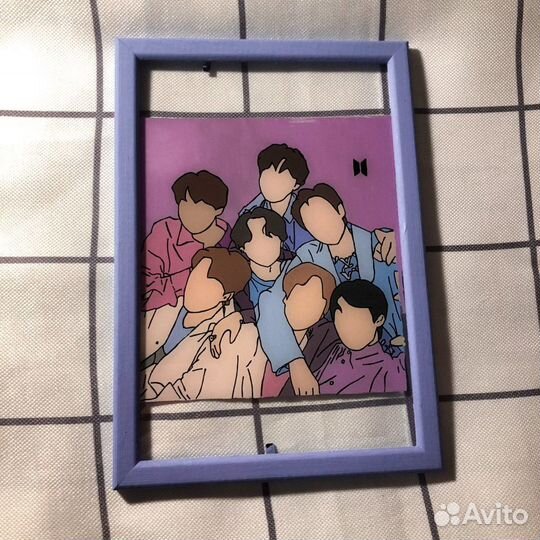 Рисунок на стекле, BTS бтс