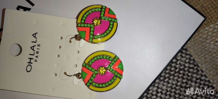 Серьги новые яркие летние