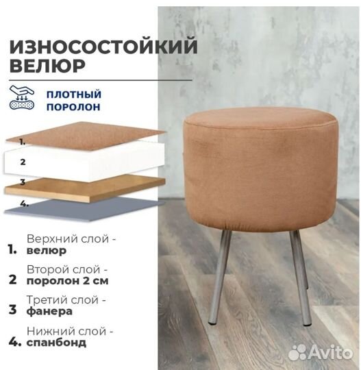 Круглый пуф