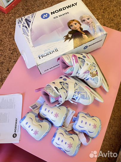 Коньки ледовые детские раздвижные 26-31р