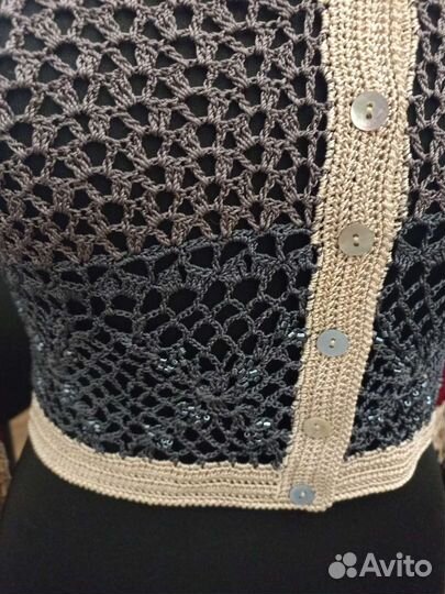 Ажурный кроп топ, s, новый