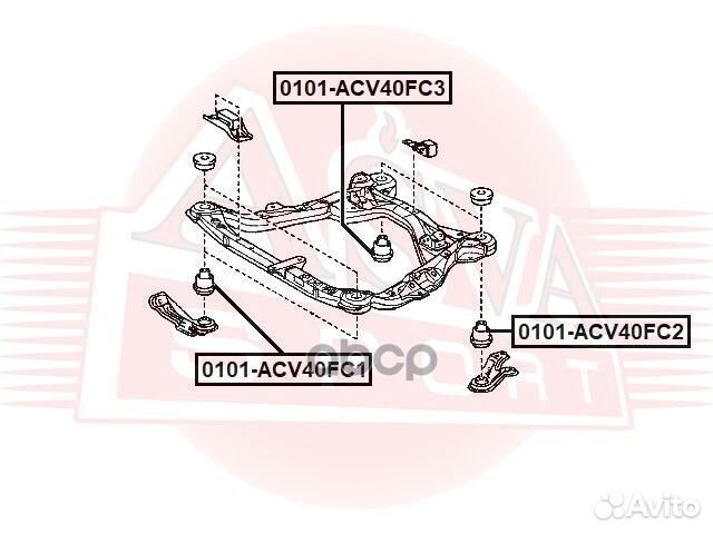 Сайлентблок подрамника toyota/lexus ES240/ES350