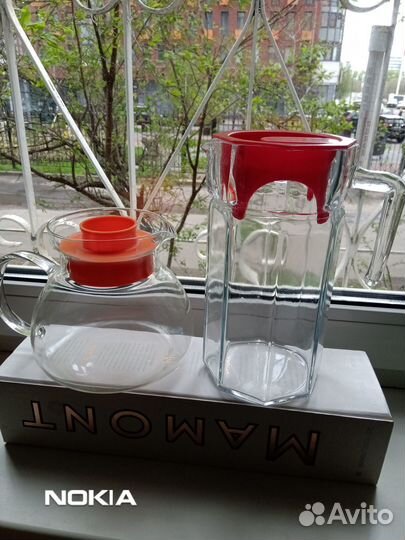 Стеклянный кувшин времён СССР новый