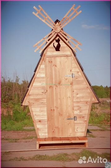 Дачный туалет деревянный PRO879