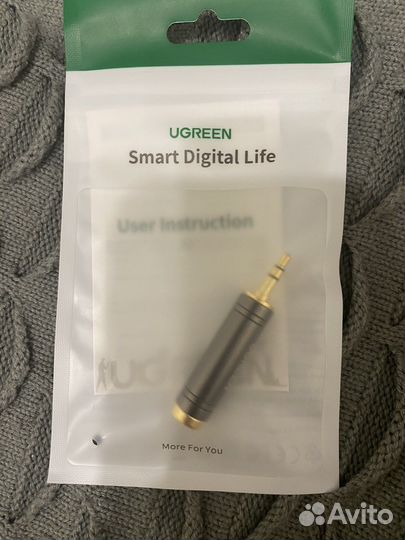 Аудио переходник с 6.3 на 3.5 ugreen