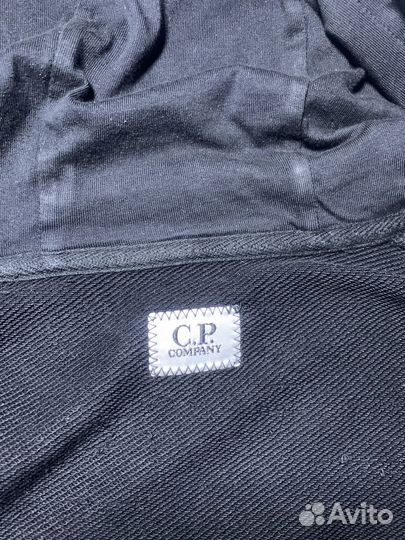 Cp company зип худи черная