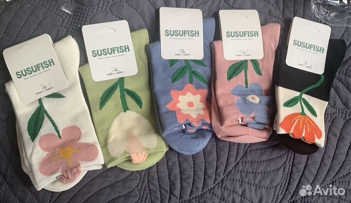 Носки женские цветочек