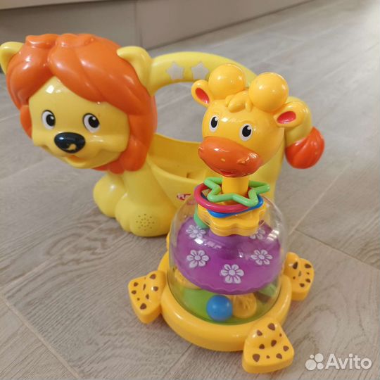 Развивающие игрушки для детей 2 шт, жираф с вертуш