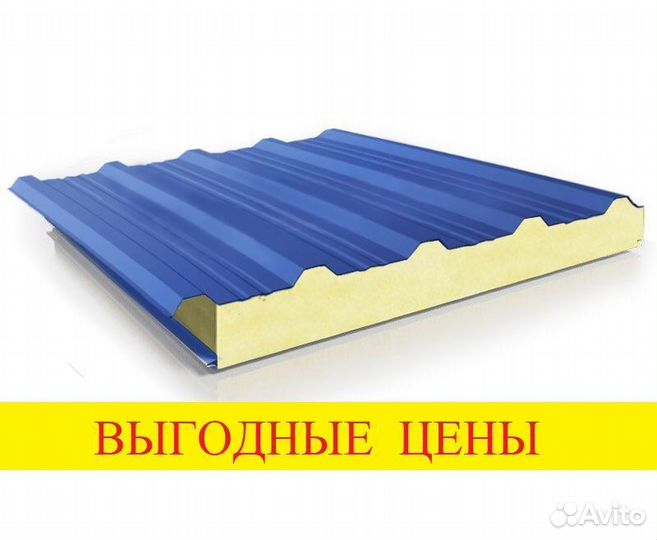 Сэндвич панели трехслойные 80мм