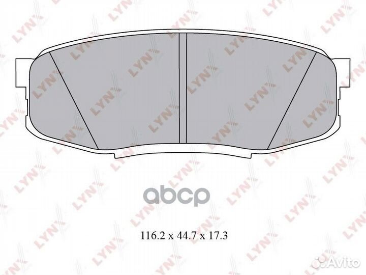 Колодки тормозные дисковые зад BD7581 lynxauto