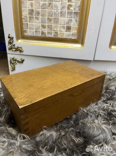 Шкатулка деревянная старинная