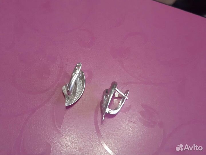 Серьги и перстень серебро925пробы, можно отдельно