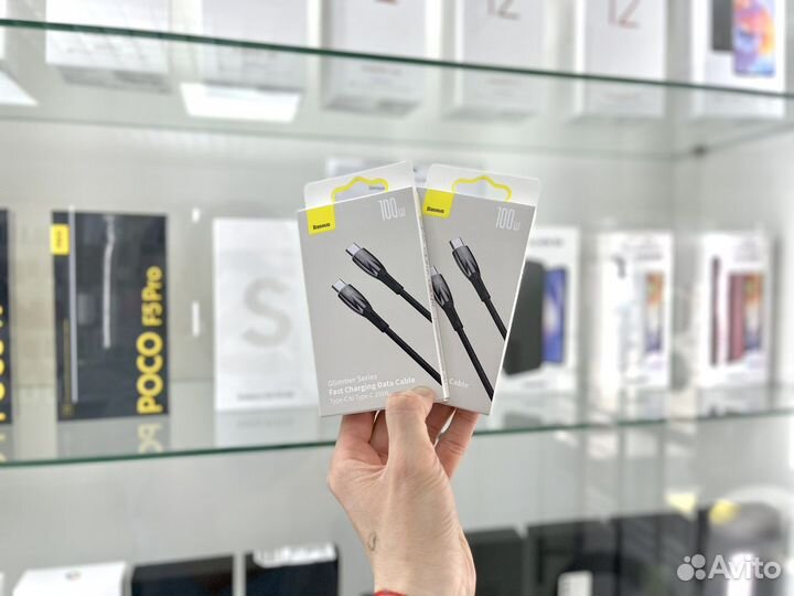 Кабель Baseus 100W Glimmer Series Type-C to Type-C