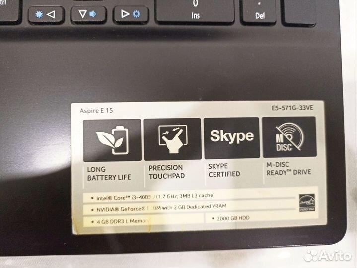 Ноутбук Acer Aspire e15