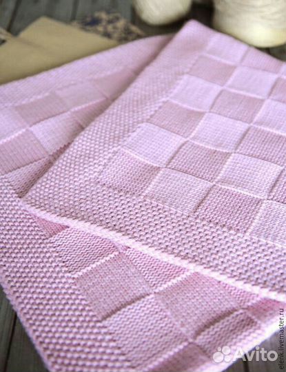 Плед одеяло детское вязаный ручная работа