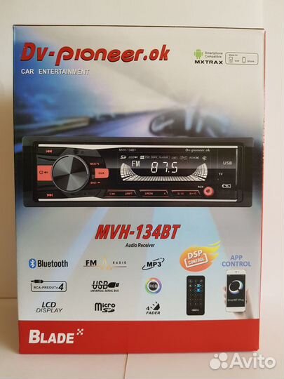 Автомагнитола Pioneer с Bluetooth, AUX,USB