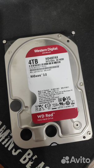 Жесткий диск Western Digital Red TB (WD40efax)