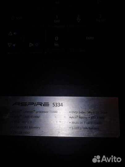 Ноутбук acer aspire 5334