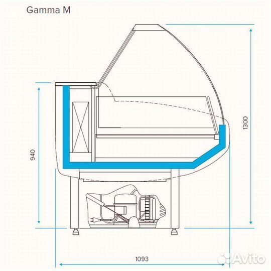 Морозильная витрина Cryspi Gamma-2 М 1500