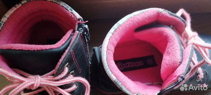 Ботинки для девочки 33 размер демисезонные, зимние