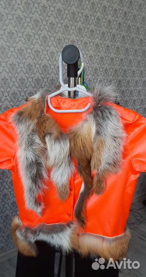 Костюм лисы с натуральным мехом рост 134