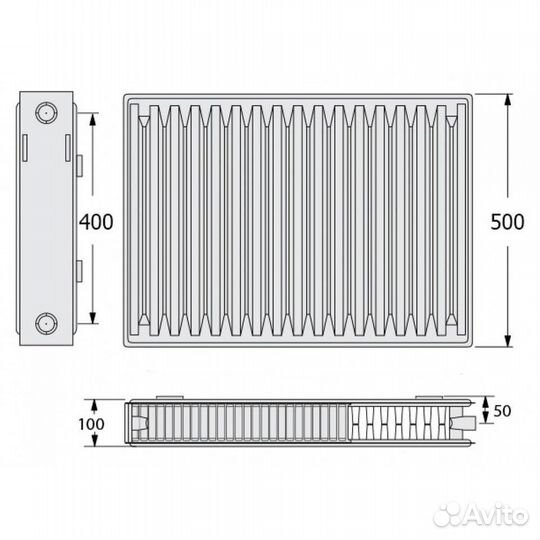 Kermi FKO 22 500x1000 панельный радиатор с боковы