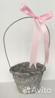 Корзинка плетеная,серая, d9 см