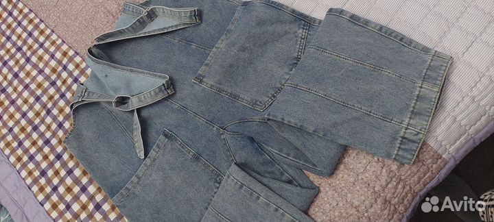 Джинсовый комбинезон женский 44+