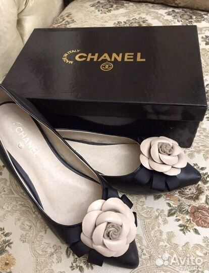 Балетки босоножки Chanel